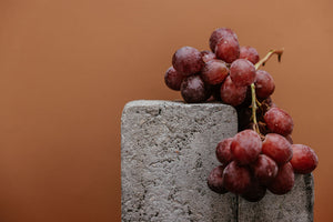 Bunch of red grapes